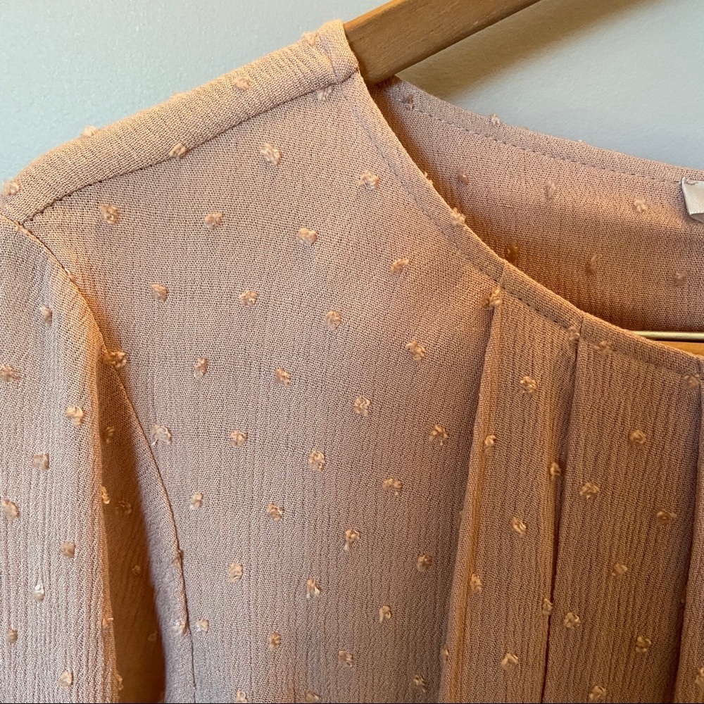 Ces Femme Dusty Mauve Raised Dots Dress. Size Medium. EUC - Picture 3 of 9